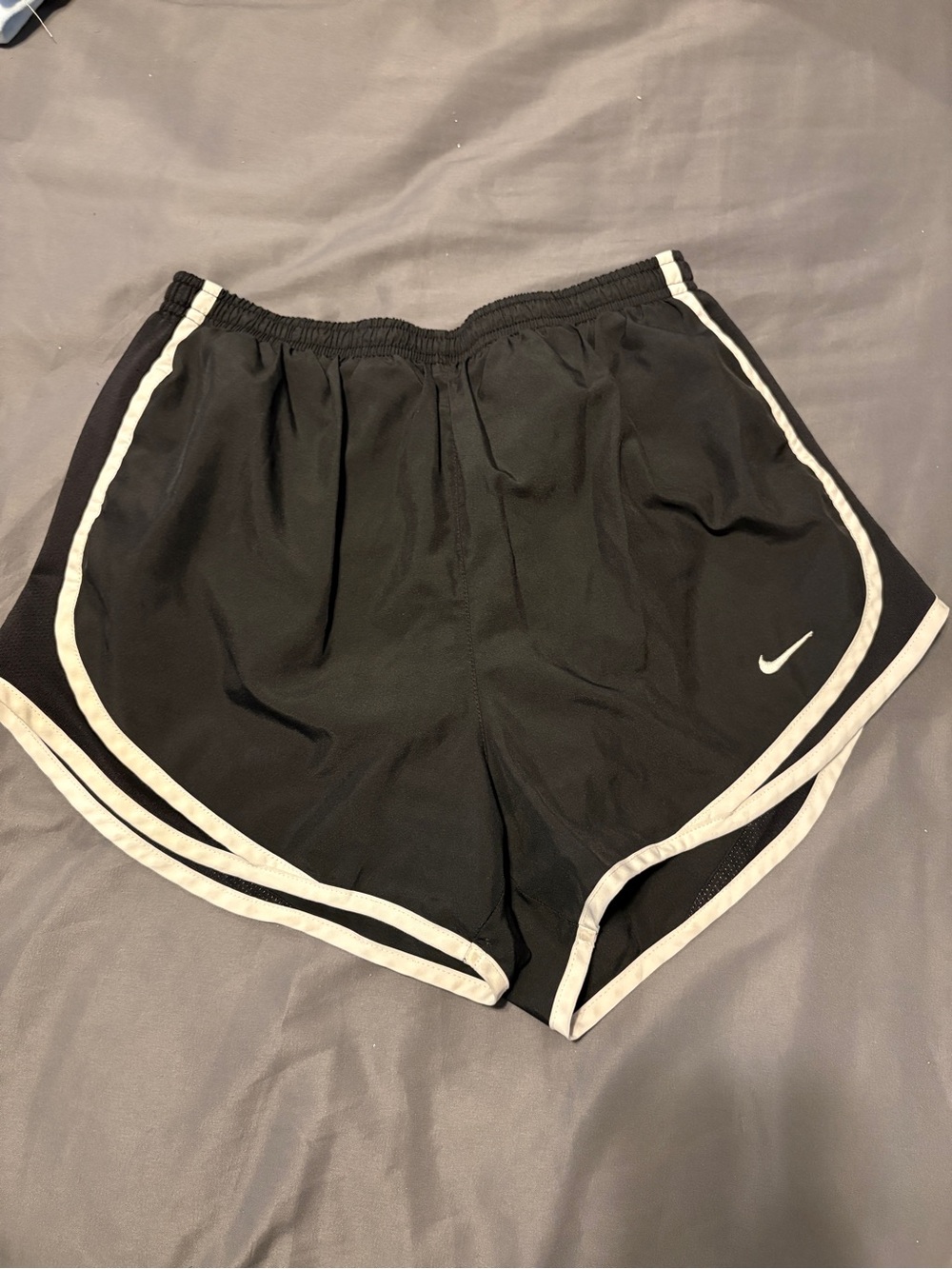 Nike Black Women's Athletic Shorts with White Trim